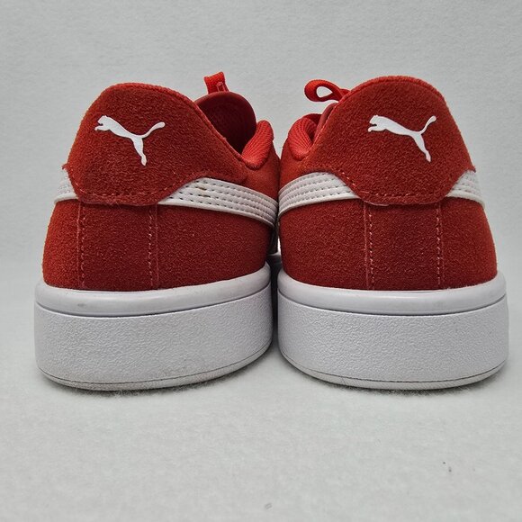 Puma Kids Smash V2 365176-03 Red White Lace-Up Tennis Shoes Sneakers US 5C EU 37 - Picture 7 of 12